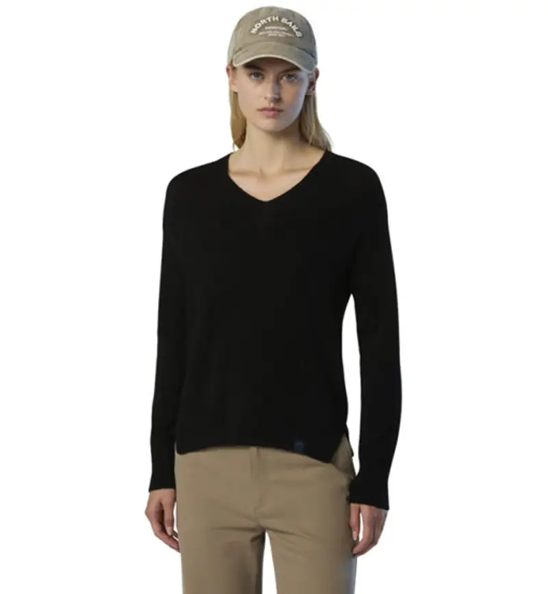 V Neck 7GG W - maglione - donna Black