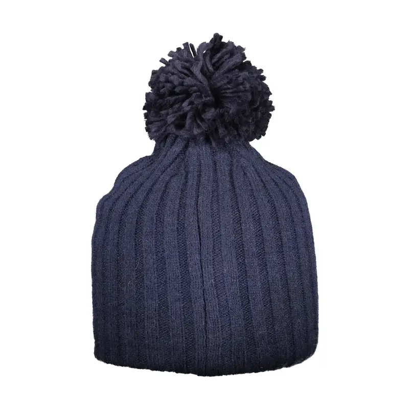 Berretto Donna Blu con Pompon e Logo miniatura 2