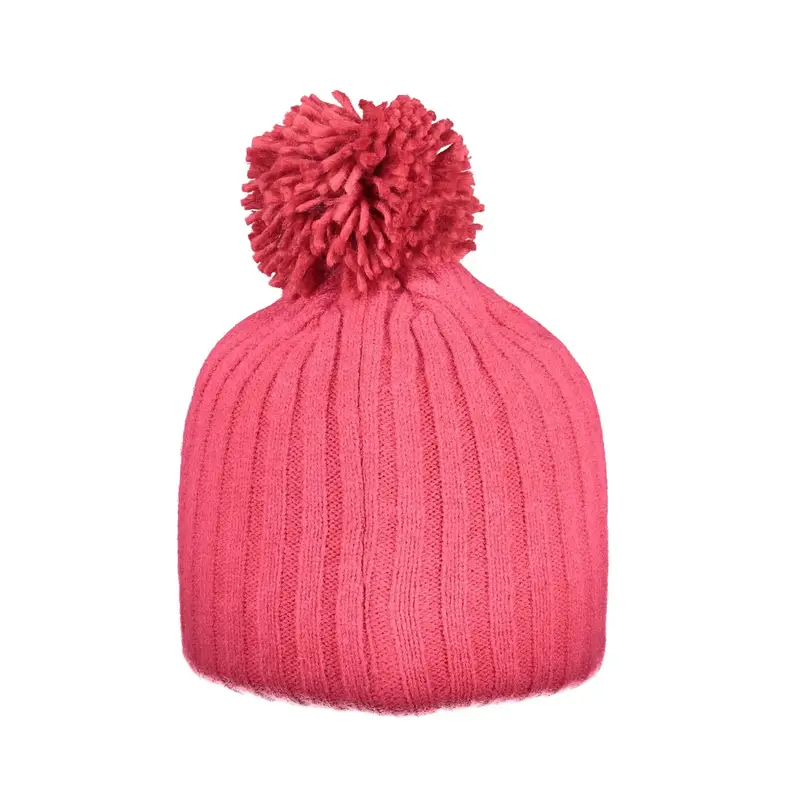 Berretto Donna Rosa con Pompon e Logo miniatura 2