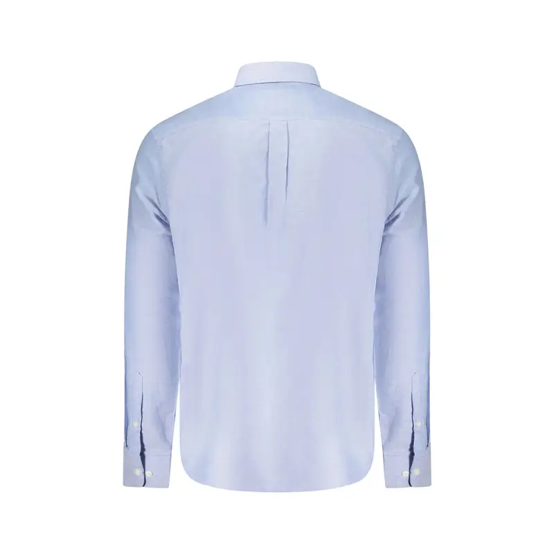 Camicia Maniche Lunghe Uomo Azzurra Logo Azzurro miniatura 2