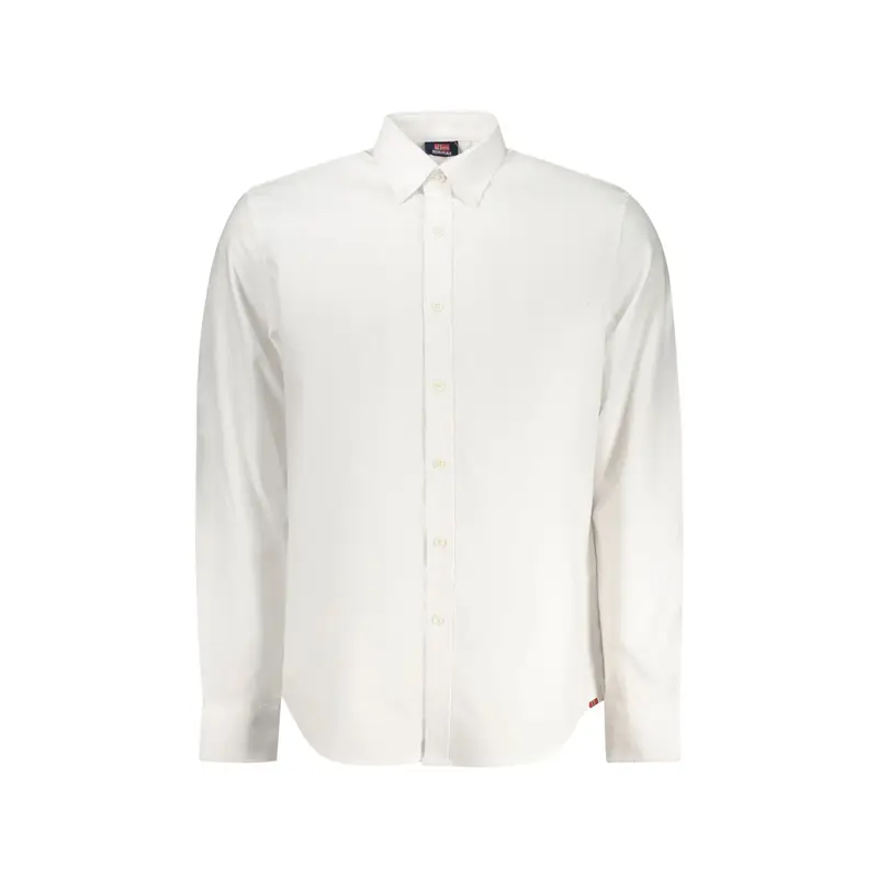 Camicia Maniche Lunghe Uomo Bianca Collo Button Down Bianco