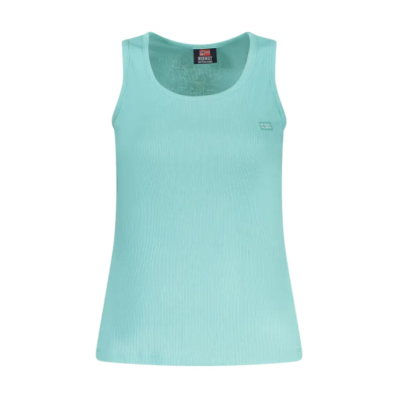 Canotta Donna Azzurra Ricamo Logo Azzurro