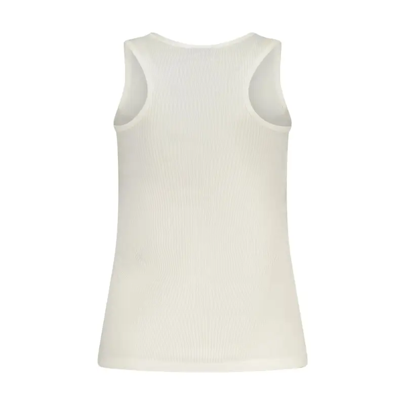 Canotta Donna Bianca Ricamo Logo Bianco miniatura 2