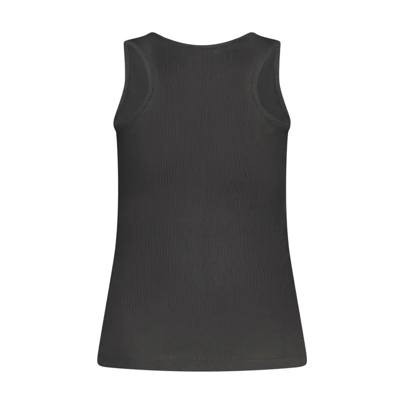 Canotta Donna Nera Ricamo Logo Nero miniatura 2