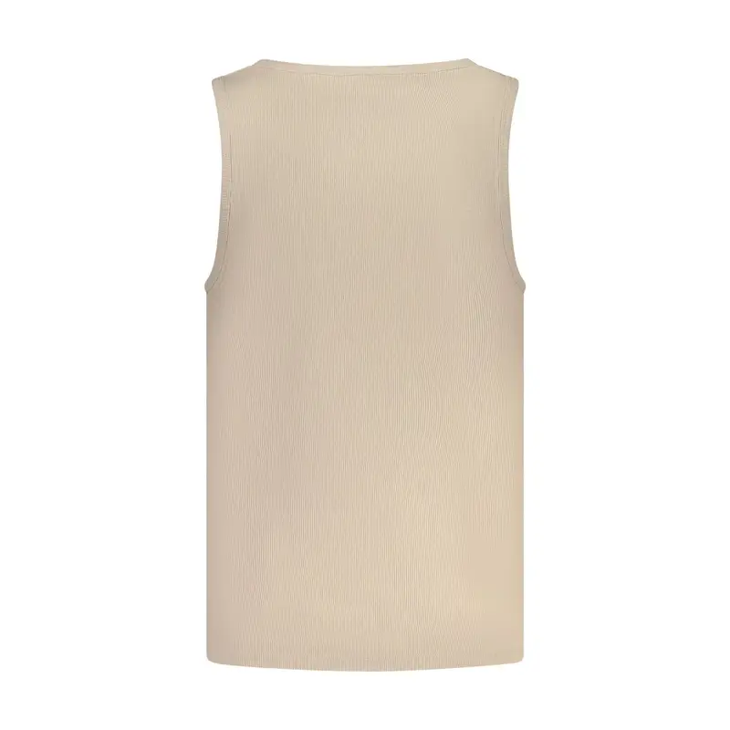 Canotta Uomo Beige Ricamo Logo miniatura 2