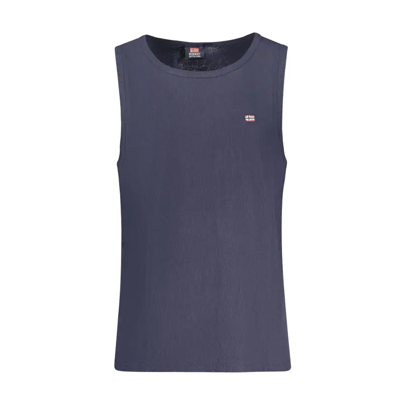 Canotta Uomo Blu Ricamo Logo