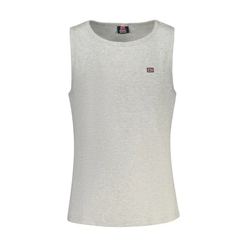 Canotta Uomo Grigia Ricamo Grigio