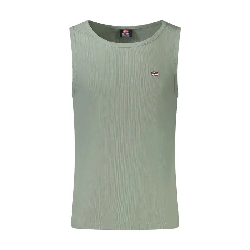 Canotta Uomo Verde Ricamo Logo