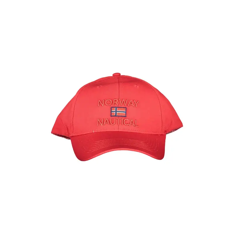 Cappello Uomo Rosso con Visiera e Logo Ricamato