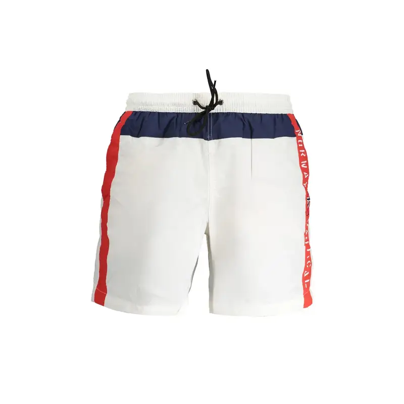 Costume da Mare Uomo Bianco Stampa