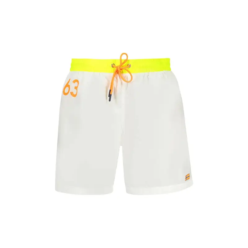 Costume da Mare Uomo Bianco Stampa