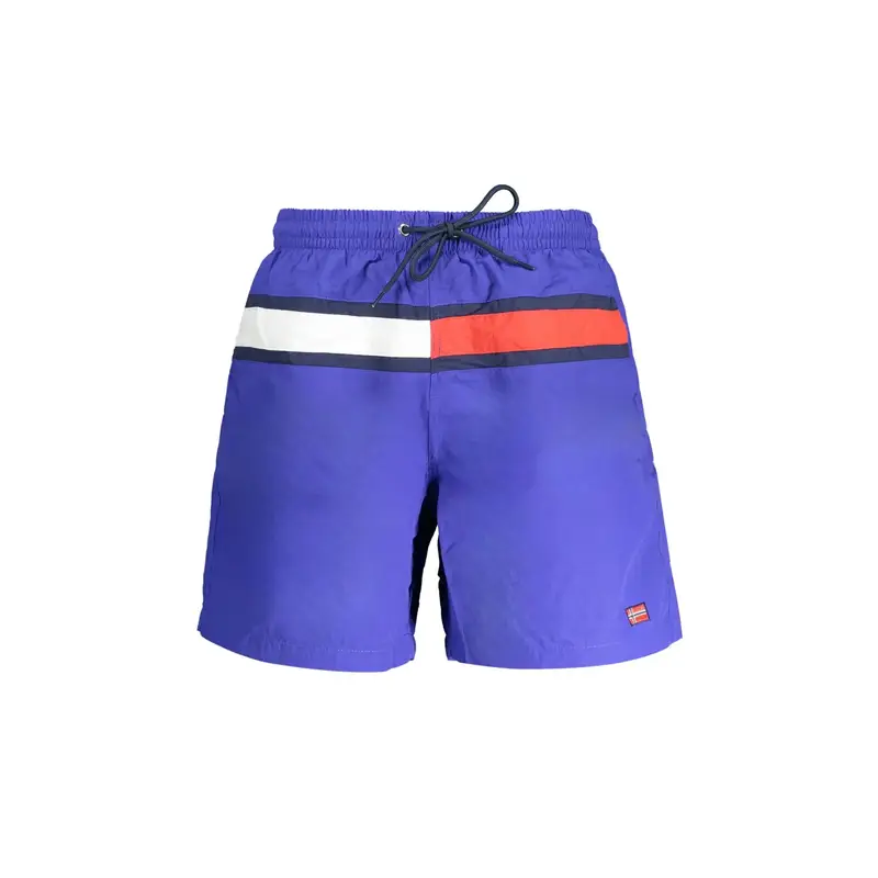 Costume da Mare Uomo Blu Applicazione Logo