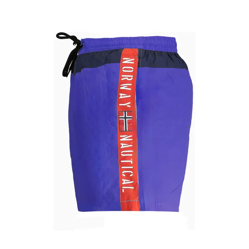 Costume da Mare Uomo Blu Stampa miniatura 3