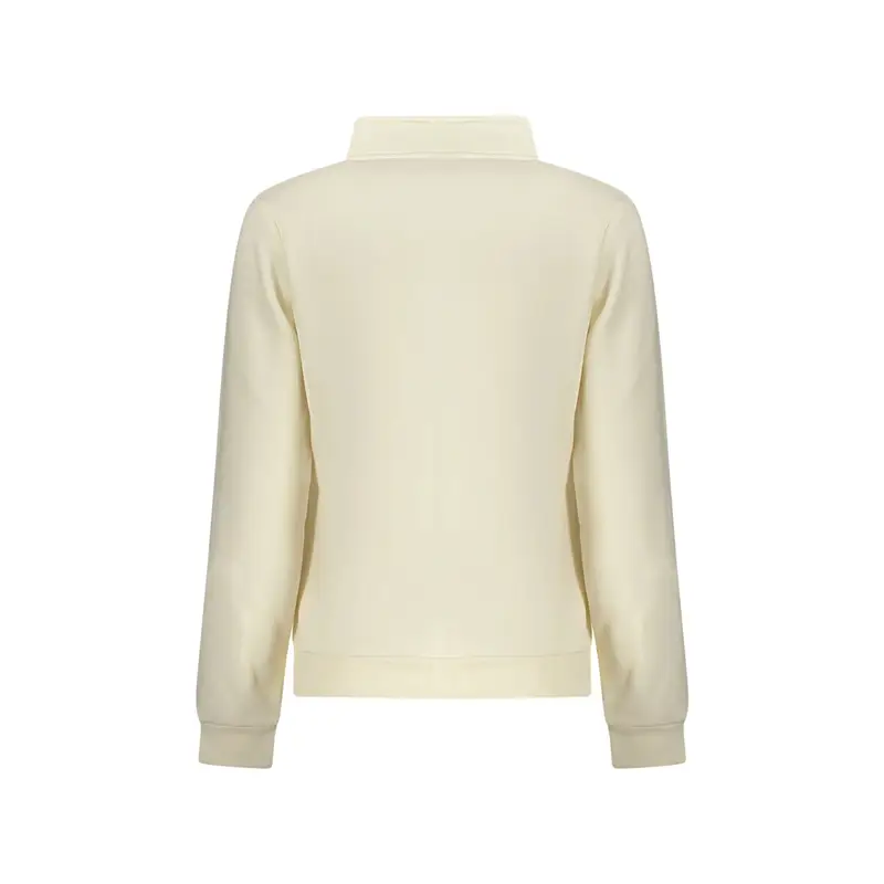 Felpa Donna Bianco Zip Felpata Applicazione Logo miniatura 2