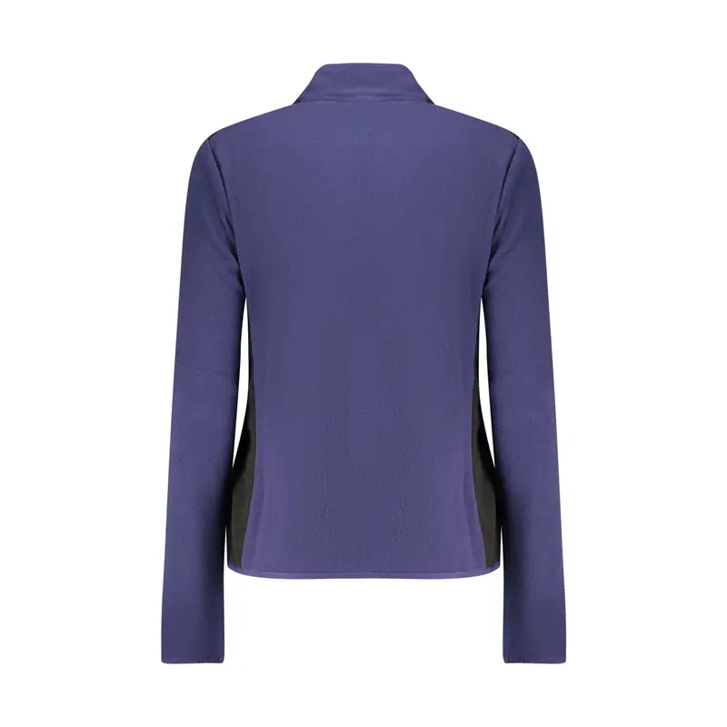 Felpa Donna Blu con Zip Pile Logo miniatura 2