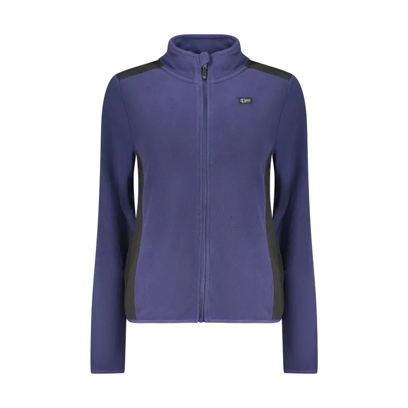 Felpa Donna Blu con Zip Pile Logo