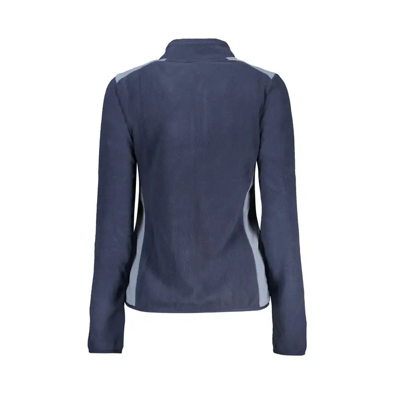 Felpa Donna Blu Zip Pile Dettagli Logo miniatura 2