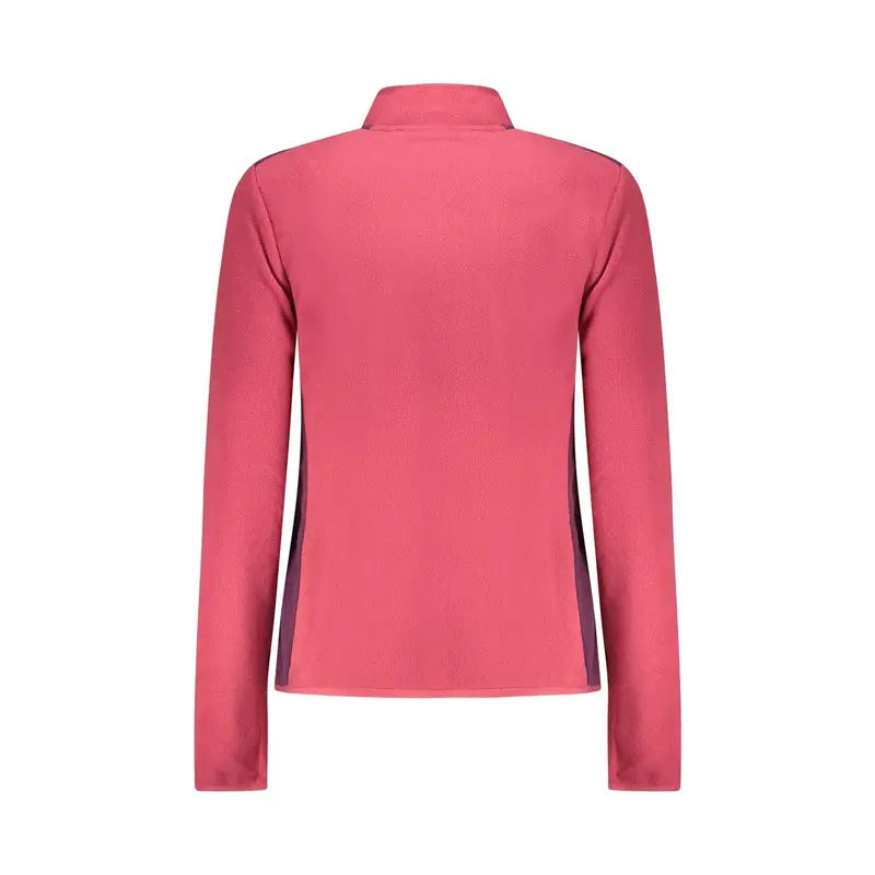 Felpa Donna Rosa Zip Pile Dettagli Logo miniatura 2