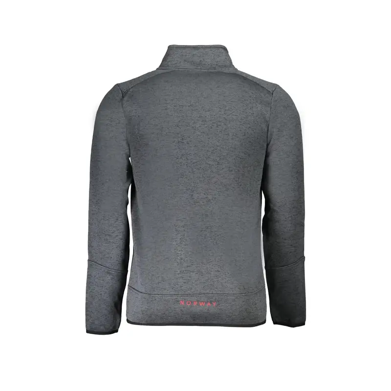 Felpa Maniche Lunghe con Zip Uomo Grigia Dettagli a Contrasto Grigio miniatura 2