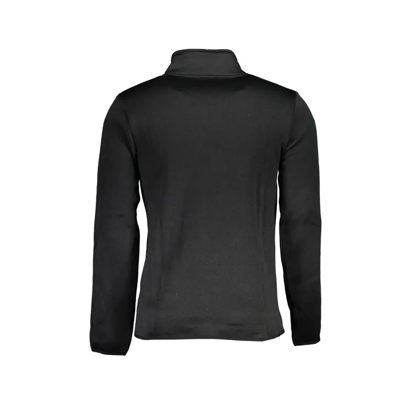 Felpa Maniche Lunghe con Zip Uomo Nera Logo Nero miniatura 2