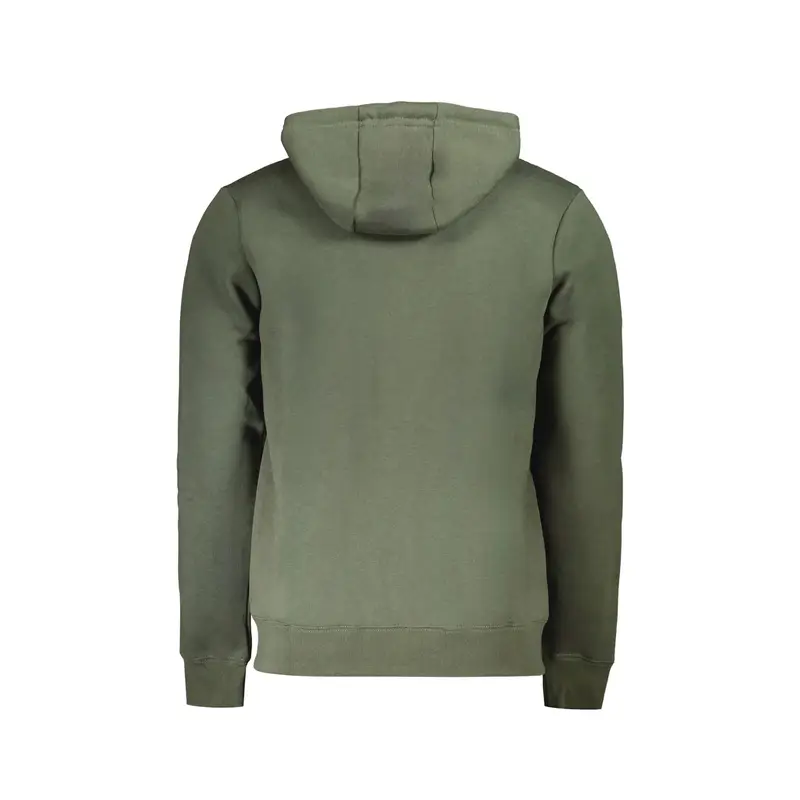 Felpa Maniche Lunghe con Zip Uomo Verde Stampa miniatura 2
