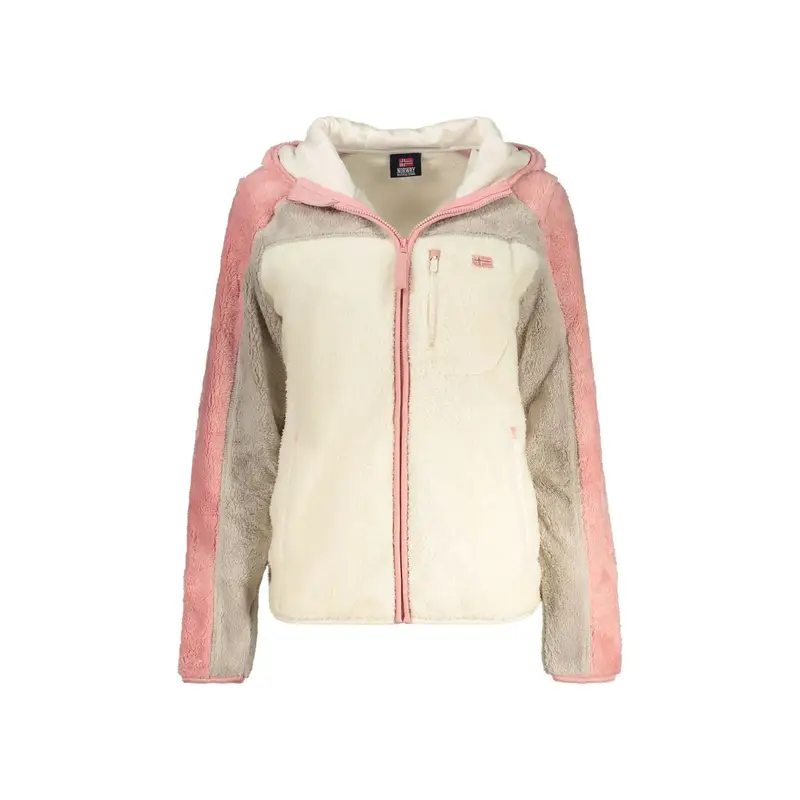 Norway 1963 Felpa Donna Bianca con Zip e Ricamo