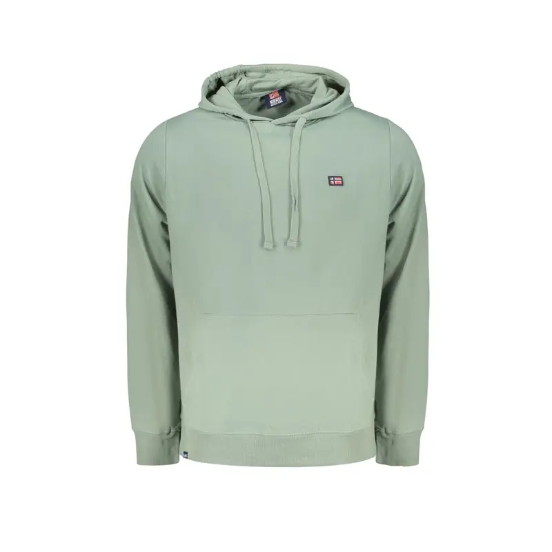 Felpa Maniche Lunghe Senza Zip Uomo Verde Logo