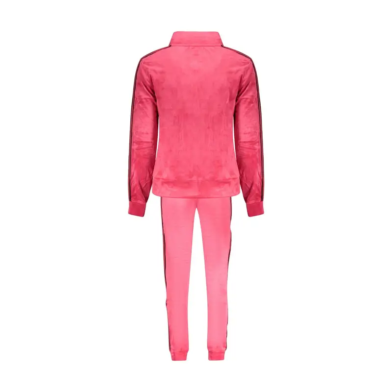 Felpa Maniche Lunghe Tuta Sportiva Donna Rosa Full Zip miniatura 2
