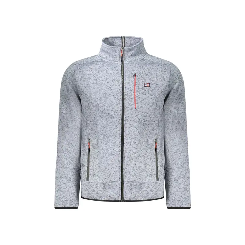 Felpa Maniche Lunghe Uomo Azzurra Zip Azzurro