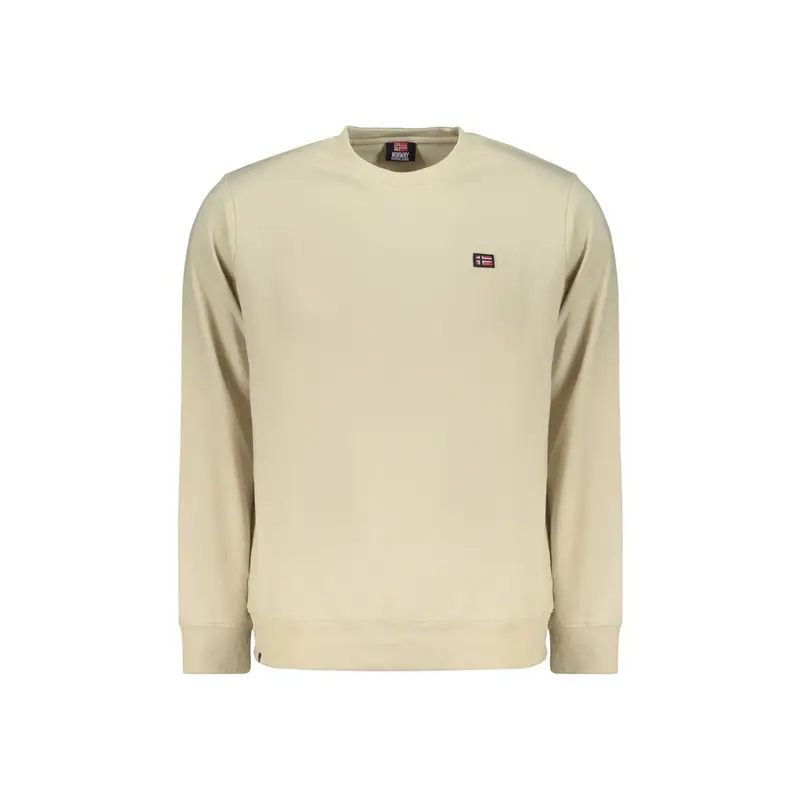 Felpa Maniche Lunghe Uomo Beige Logo