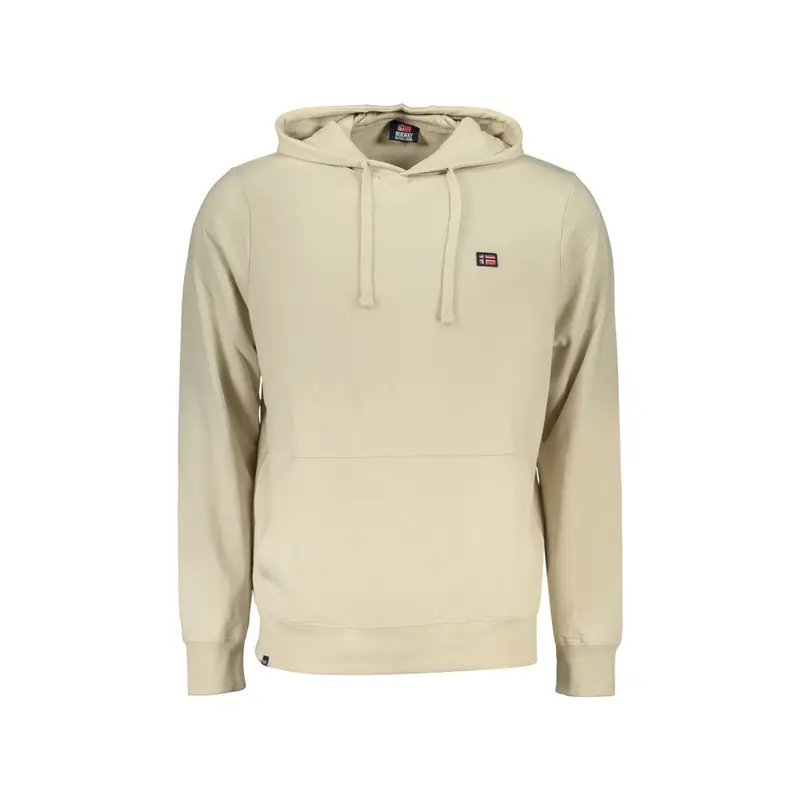 Felpa Maniche Lunghe Uomo Beige Logo