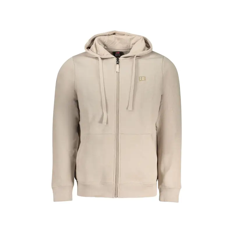 Felpa Maniche Lunghe Uomo Beige Zip
