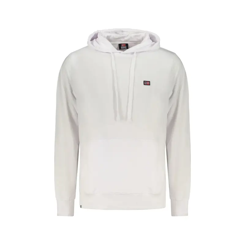 Felpa Maniche Lunghe Uomo Bianca Logo Bianco