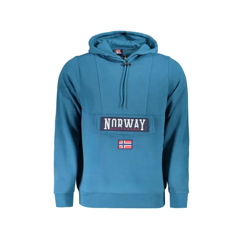 Felpa Maniche Lunghe Uomo Blu Logo