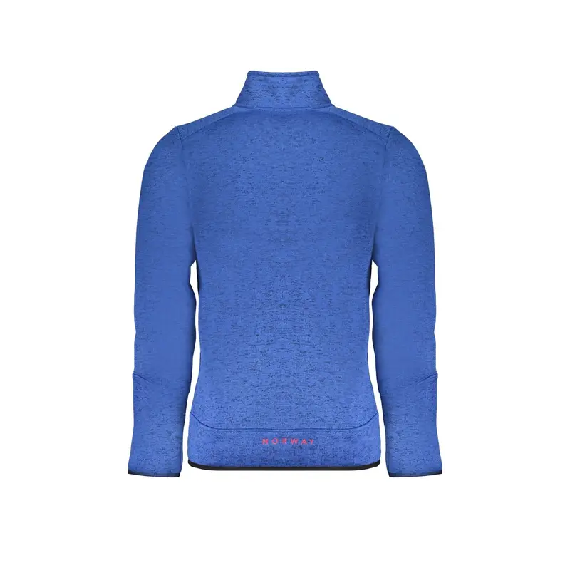 Felpa Maniche Lunghe Uomo Blu Zip miniatura 2
