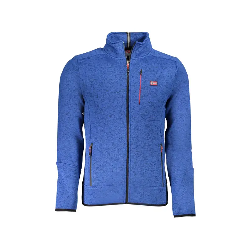 Felpa Maniche Lunghe Uomo Blu Zip