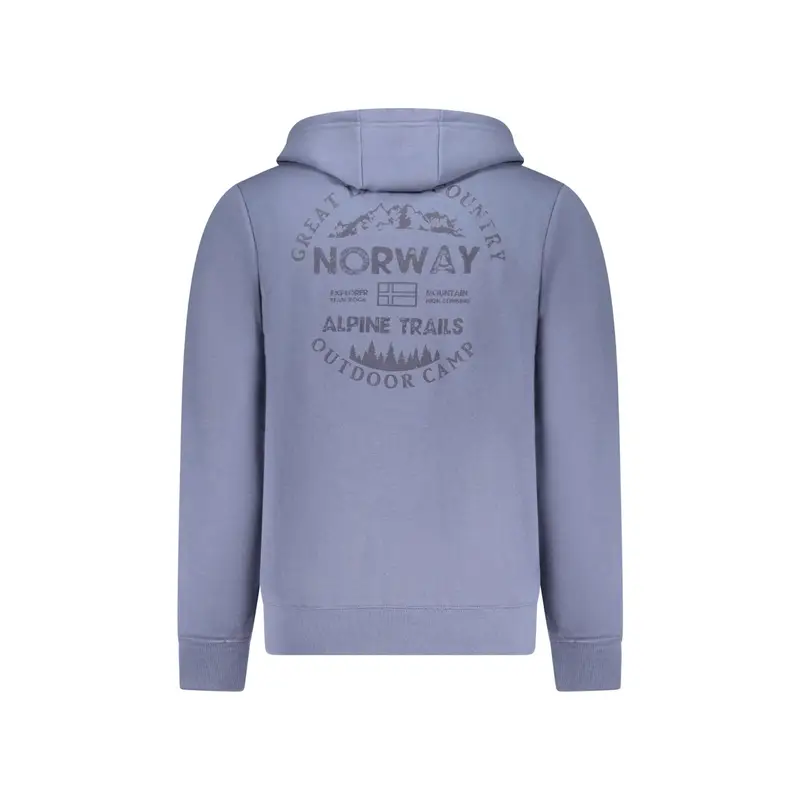 Norway 1963 Felpa Uomo Blu con Zip e Cappuccio miniatura 2