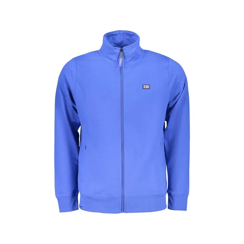 Felpa Maniche Lunghe Uomo Blu Zip