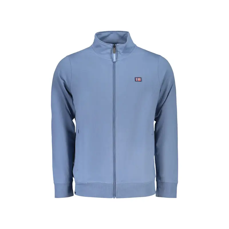 Felpa Maniche Lunghe Uomo Blu Zip