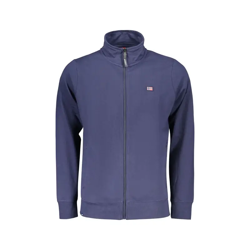 Felpa Maniche Lunghe Uomo Blu Zip