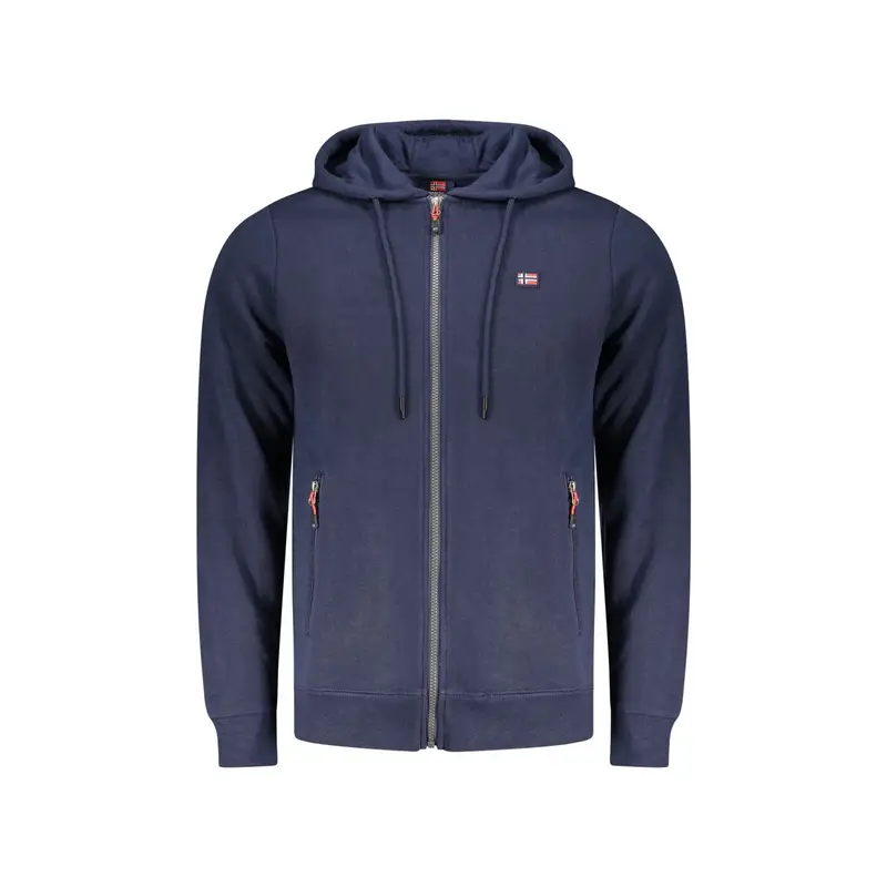 Norway 1963 Felpa Uomo Blu con Cappuccio e Zip