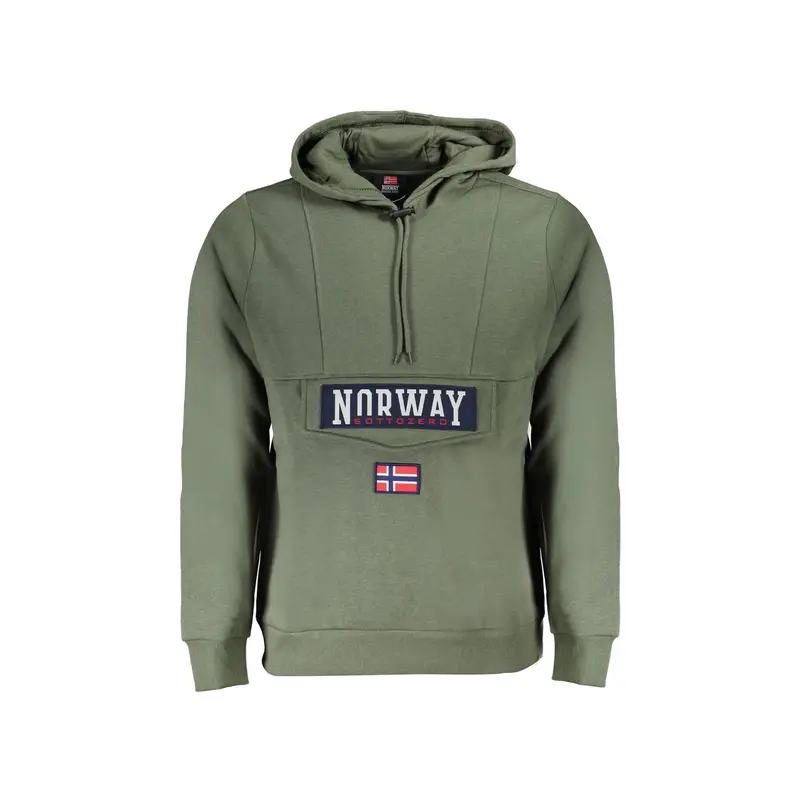 Felpa Maniche Lunghe Uomo Verde Logo