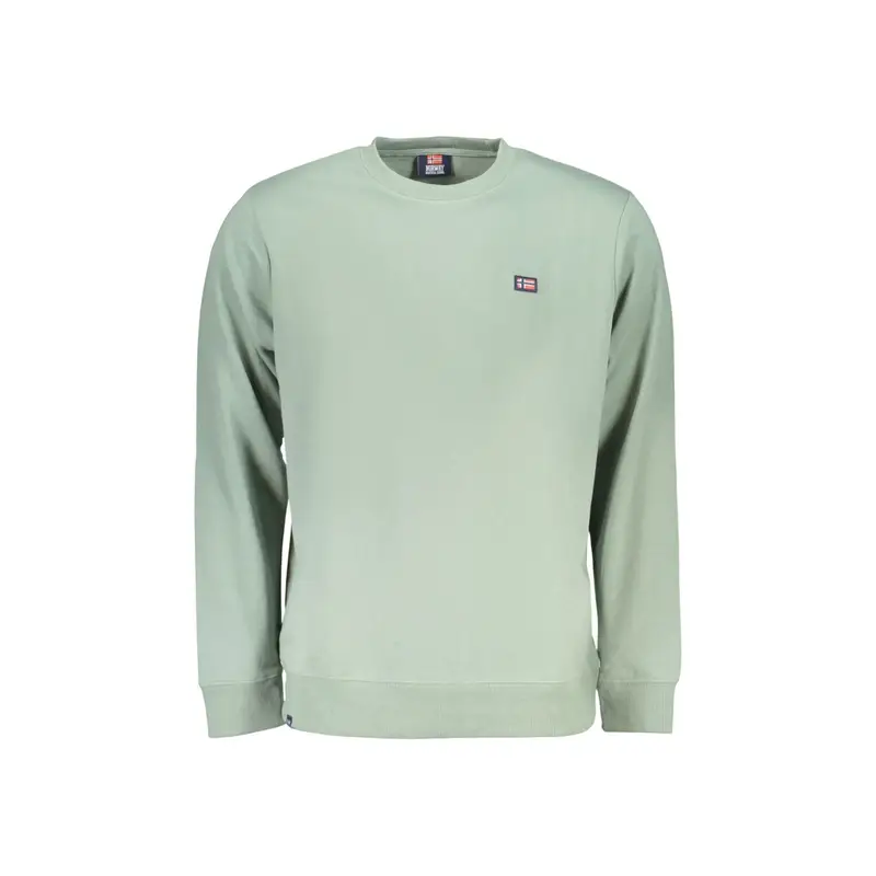 Felpa Maniche Lunghe Uomo Verde Logo