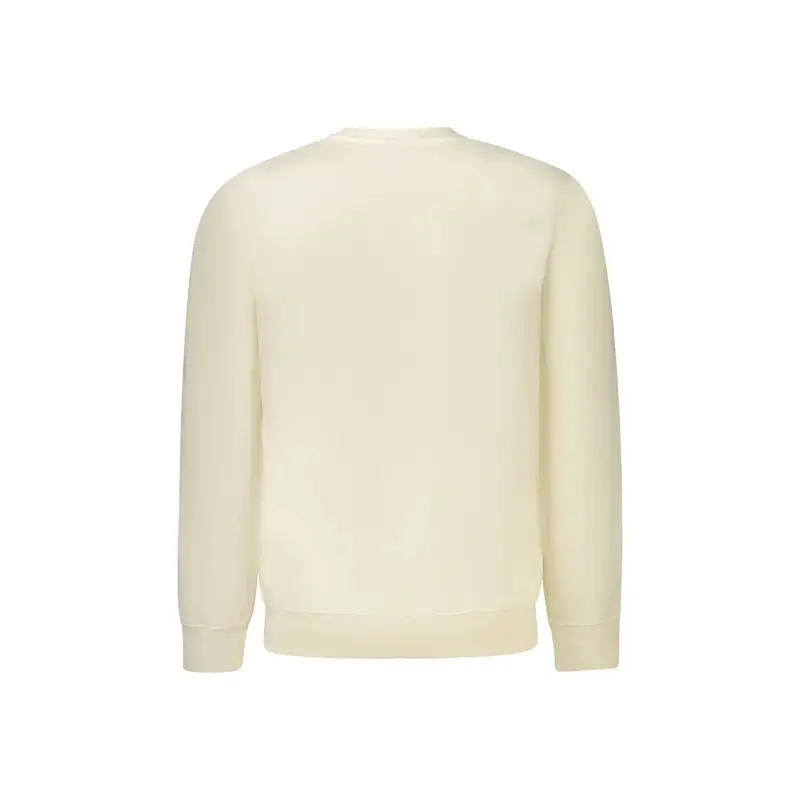 Felpa Uomo Bianca Girocollo Felpata Applicazione Bianco miniatura 2