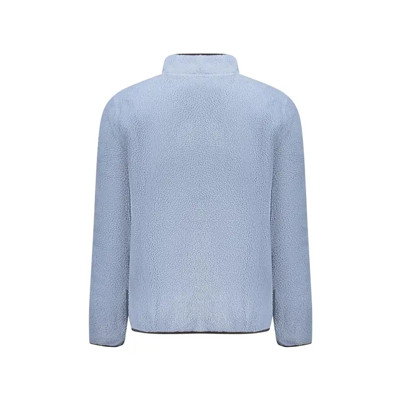 Felpa Uomo Blu Zip Tasche Applicazione Logo miniatura 2