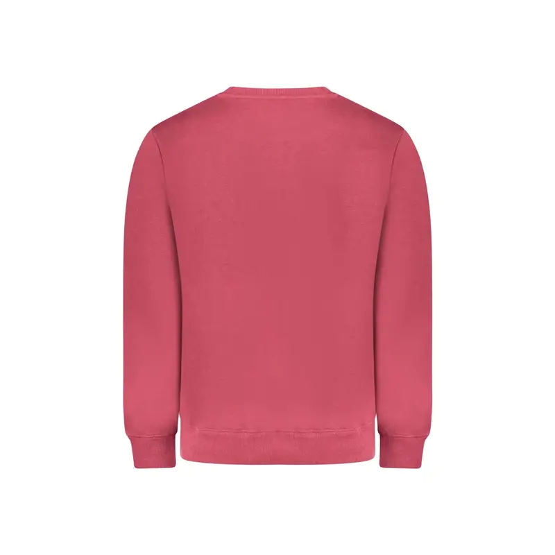 Felpa Uomo Rossa Girocollo Felpata Applicazione Rosso miniatura 2