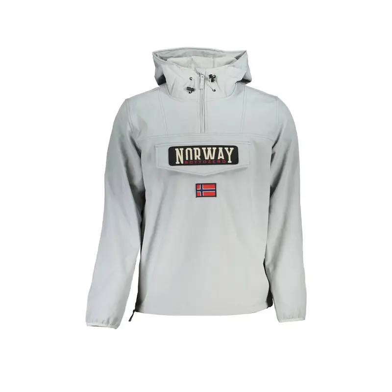 Giacca Softshell Uomo Grigia con Cappuccio Grigio