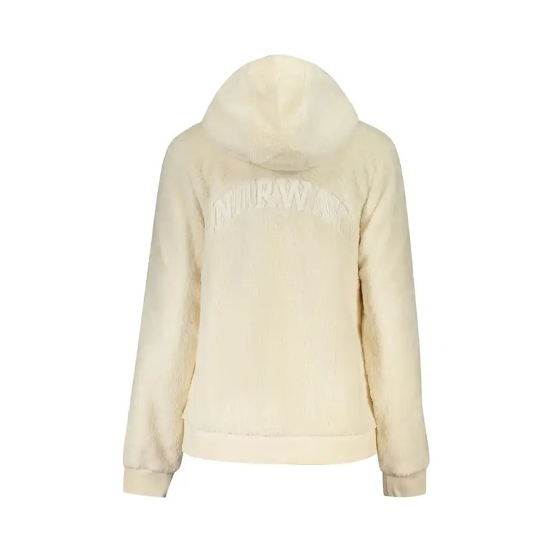 Giubbotto Donna Cappuccio Zip Tasche Poliestere Ricamo Logo Bianco miniatura 2