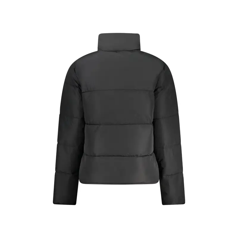 Giubbotto Donna Nero Dettagli Contrasto Zip Logo miniatura 2