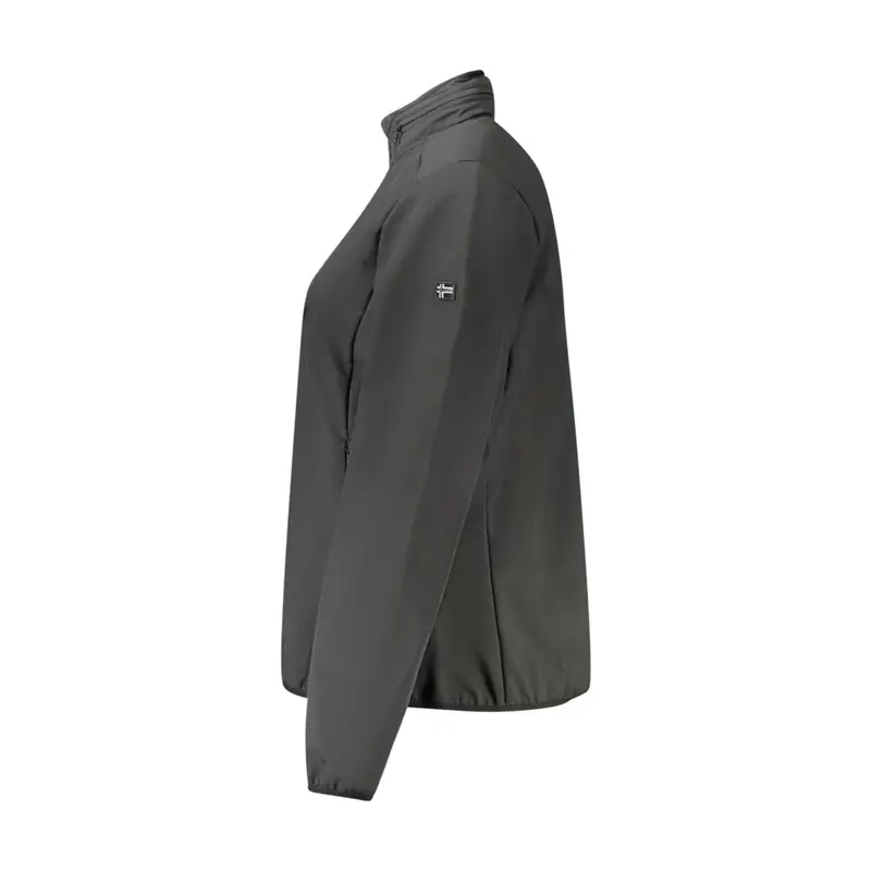 Giubbotto Donna Nero Soft Shell Cappuccio Pile Logo miniatura 3